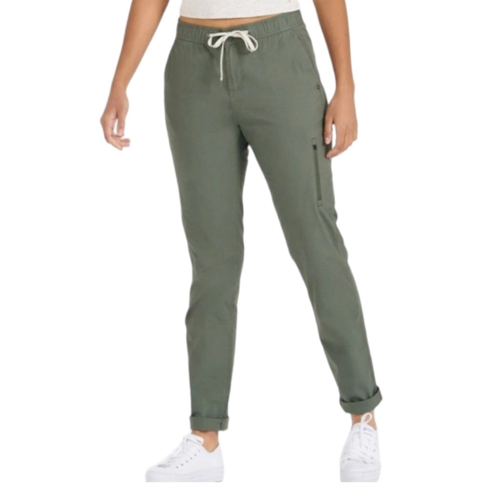Vuori Ripstop Climber pants drawstring waist EUC in Army Green sz XL